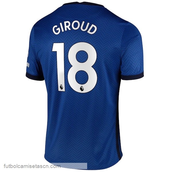 Camiseta Chelsea NO.18 Giroud 1ª 2020/21 Azul